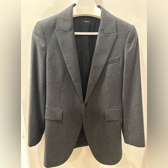 Theory Etiennette Blazer in Good Wool - Picture 1 of 5